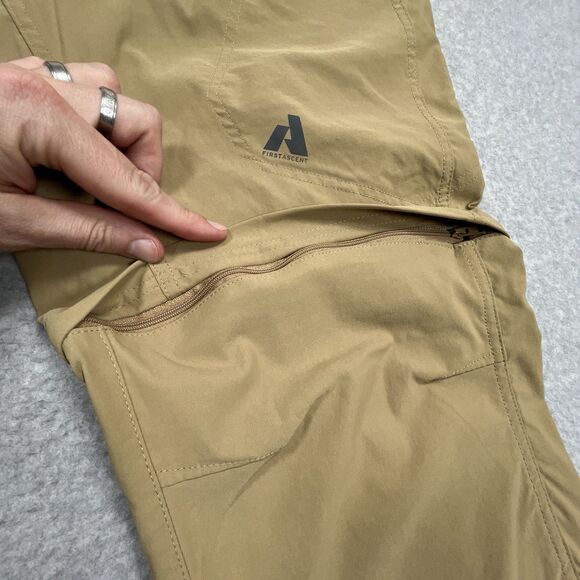 Eddie Bauer First Ascent Pants Mens 38 x 30 Khaki Tan Convertible Nylon Cargo - Picture 9 of 15